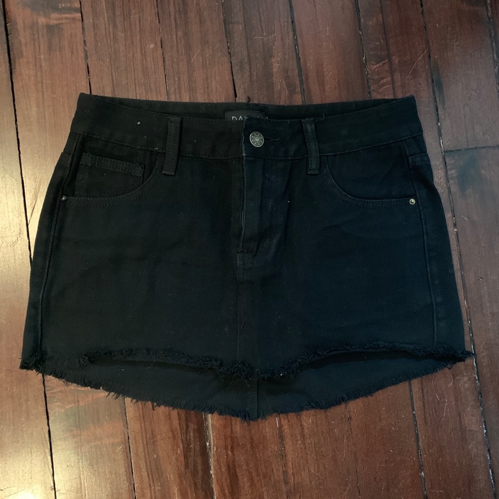 Dahlia Woman’s Black Jean Skirt